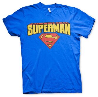 Superman verkleed T-shirt blauw heren Multi