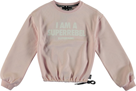Superrebel Meisjes sweater Catalina - Fluo zalm - Maat 164