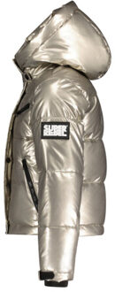 Superrebel spicy metallic hooded jacket ski jack meisjes - Zilver - 176