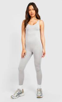 Supersoft Premium Naadloze Unitard, Ice Grey - M