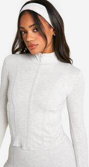 Supersoft Sculpt Zip Through Jacket, Ash Grey