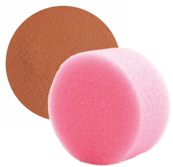 Superstar Carnaval schmink met sponsje - Cognac bruin - gezicht/lichaam - 16 ml - kind/volwassenen