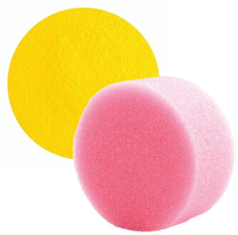 Superstar Carnaval schmink met sponsje - fluor geel - gezicht/lichaam - 16 ml - kind/volwassenen