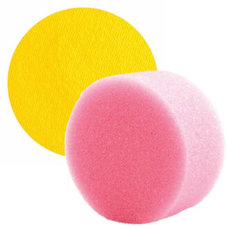 Superstar Carnaval schmink met sponsje - geel - gezicht/lichaam - 16 ml - kind/volwassenen