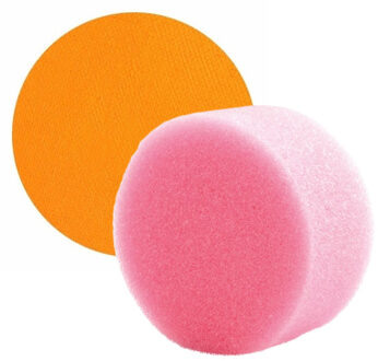 Superstar Carnaval schmink met sponsje - licht oranje - gezicht/lichaam - 16 ml - kind/volwassenen