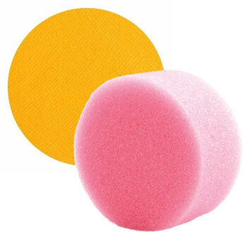 Superstar Carnaval schmink met sponsje - okergeel - gezicht/lichaam - 16 ml - kind/volwassenen