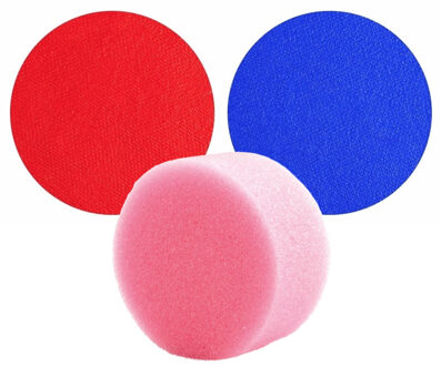 Superstar Carnaval schmink met sponsje - rood/blauw - gezicht/lichaam - 16 ml - kind/volwassenen
