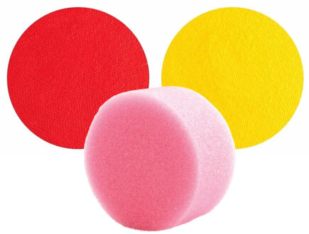 Superstar Carnaval schmink met sponsje - rood/geel - gezicht/lichaam - 16 ml - kind/volwassenen