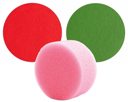 Superstar Carnaval schmink met sponsje - rood/groen - gezicht/lichaam - 16 ml - kind/volwassenen
