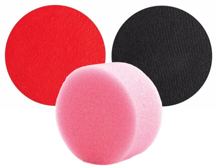 Superstar Carnaval schmink met sponsje - rood/zwart - gezicht/lichaam - 16 ml - kind/volwassenen