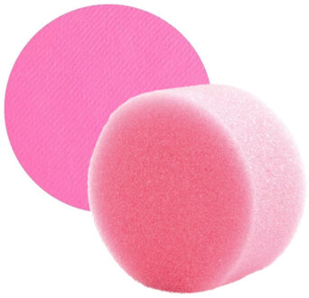 Superstar Carnaval schmink met sponsje - roze - gezicht/lichaam - 16 ml - kind/volwassenen