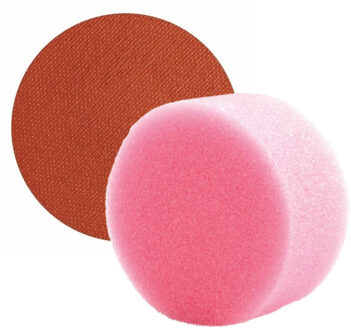 Superstar Carnaval schmink met sponsje - Terra rood/bruin - gezicht/lichaam - 16 ml - kind/volwassenen