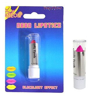 Superstar Carnaval verkleed artikelen Lippenstift neon roze - Verkleedlippenstift