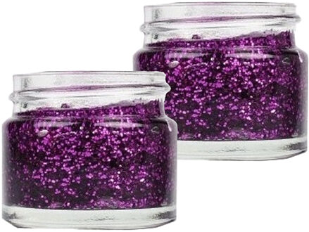 Superstar Glittergel voor lichaam/gezicht en haar - 2x - paars - 15 ml