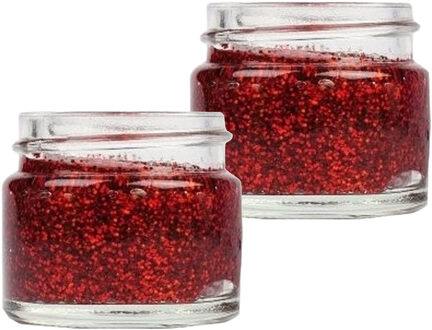 Superstar Glittergel voor lichaam/gezicht en haar - 2x - rood - 15 ml