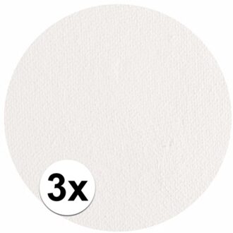 Superstar grimeer schmink - 3x - wit - 16 gram - carnaval/verkleed thema