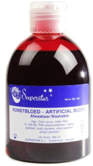 Superstar kunstbloed fles 250 ml - Fopartikelen Rood