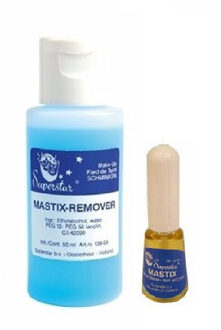 Superstar mastix huidlijm 9 ml en remover in set - Lijm voor snorren baarden pruiken