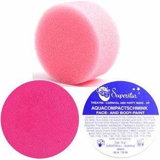 Superstar schmink kleur fuchsia roze - 16 gram - met rond grimeer sponsje - Schminken - alle leeftij