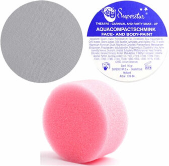 Superstar schmink lichtgrijs 16 gram met rond grimeer sponsje