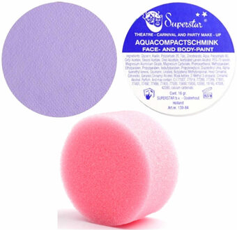 Superstar schmink lila paars 16 gram met rond grimeer sponsje