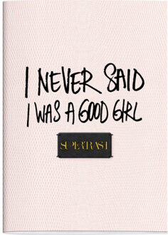 Supertrash A4 schrift geruit good girl