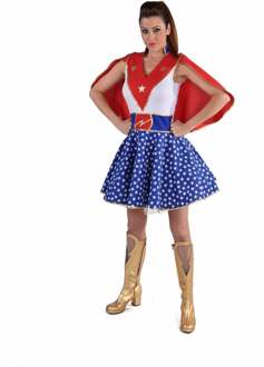 Superwoman & Supergirl Kostuum | Super Ster Super Girl | Vrouw | Medium | Carnaval kostuum | Verkleedkleding