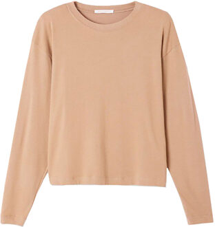 Superzachte top Ypawood  camel - XS/S,