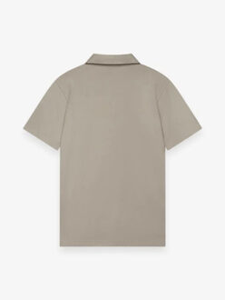 Supima polo zip collar s/s lead - maat XXL Grijs