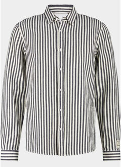 Supply & co. casual hemd lange mouw miller shirt sco25307mi29/290 navy Blauw - XL