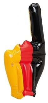 Supporters feestartikelen - opblaasbare hand - vlag Duitsland - 50 cm