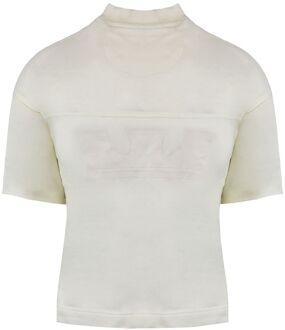 Supra International Korte Mouw Crew Hals Crème Dames Boxed Top 192181 036 - maat S