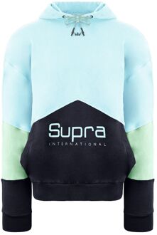 Supra Pullover Lange Mouw Blauw Heren 92 Fleece Hoodie 102552 366 - maat S Veelkleurig