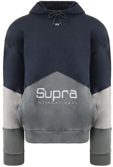 Supra Pullover Navy Blauw Heren 92 Fleece Hoodie 102552 018 met lange mouwen