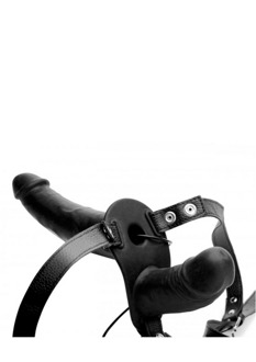 Supreme Pleasure - Vibrerende Dubbele Dildo met Harness - Supreme Pleasure - Vibrerende Dubbele Dildo met Harness