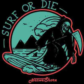 Surf Or Die Men's T-Shirt - Black - 5XL Zwart