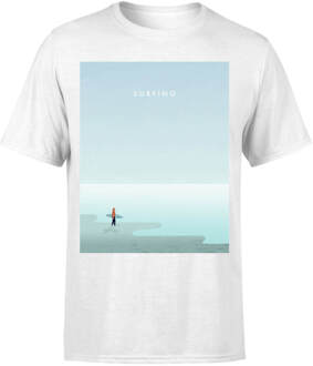 Surfing Men's T-Shirt - White - 5XL - Wit