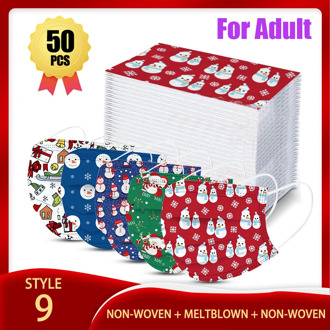 Surgical Disposable Mask Fast Delivery Medical Nonwoven Face Mask Mascarilla Adult Christmas Printed Disposable Mouth Mask Stock