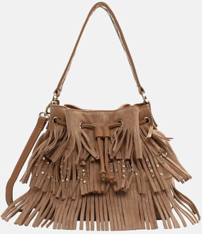 Suri Frey Becky schoudertas franje taupe