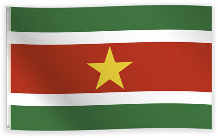 Surinaamse vlag 150x90cm Multikleur - Print