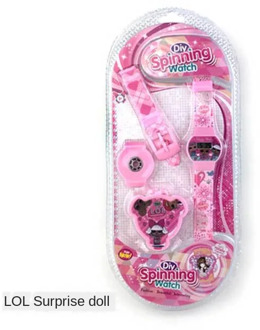 Surprise doll lol electronic watch children's toy rotating gyro watch DIY disassembly watch kids watches watch box