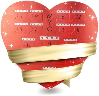 Surprise Heart Adventskalender - 14 Juwelen - Goud en Kristal - maat