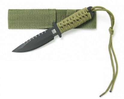 Survival Mes A - Gehard Staal - Groen - 19,5 cm