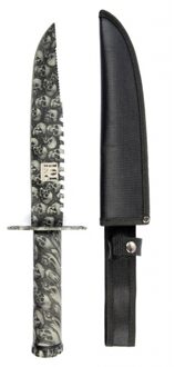 Survival mes met schedels 37 cm