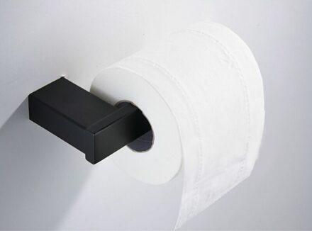 SUS 304 Black Bathroom Hardware Set Stainless Steel Towel Rack Series Paper Holder Robe Hook Toilet Brush Holder papier houder