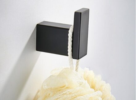 SUS 304 Black Bathroom Hardware Set Stainless Steel Towel Rack Series Paper Holder Robe Hook Toilet Brush Holder