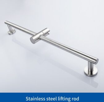 SUS304 Rvs Verstelbare Douche Slide Bar Hand Hold Douche Rail Slide Bar Set Met SUS304 Douche & Slang Geborsteld nikkel