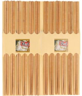Sushi eetstokjes/chopsticks - 36x paar - bamboe hout naturel - Chinees/japans