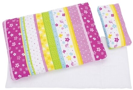 Susibelle Poppen Beddengoed Bloemen Paars