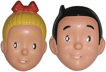 Suske en Wiske feest maskers met elastiek voor volwassenen